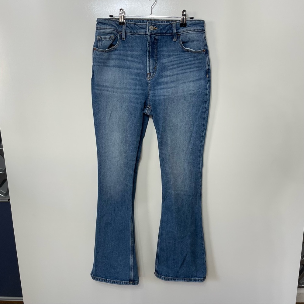 Old Navy Flare Denim Jeans Blue High Rise Womens 10 Streetwear Western Indie